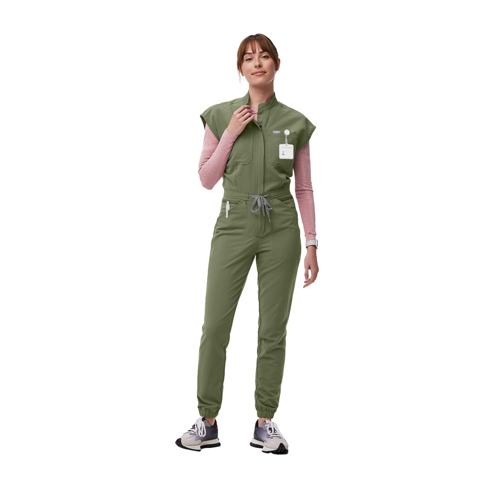 Women’s Stretch Medical Jumpsuit – Soft & Stylish Scrub Set