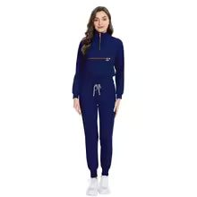 Women’s Long Sleeve Nursing Scrubs –  Jacket Pants Medical Nurse Uniforms Hospital Doctor Workwear