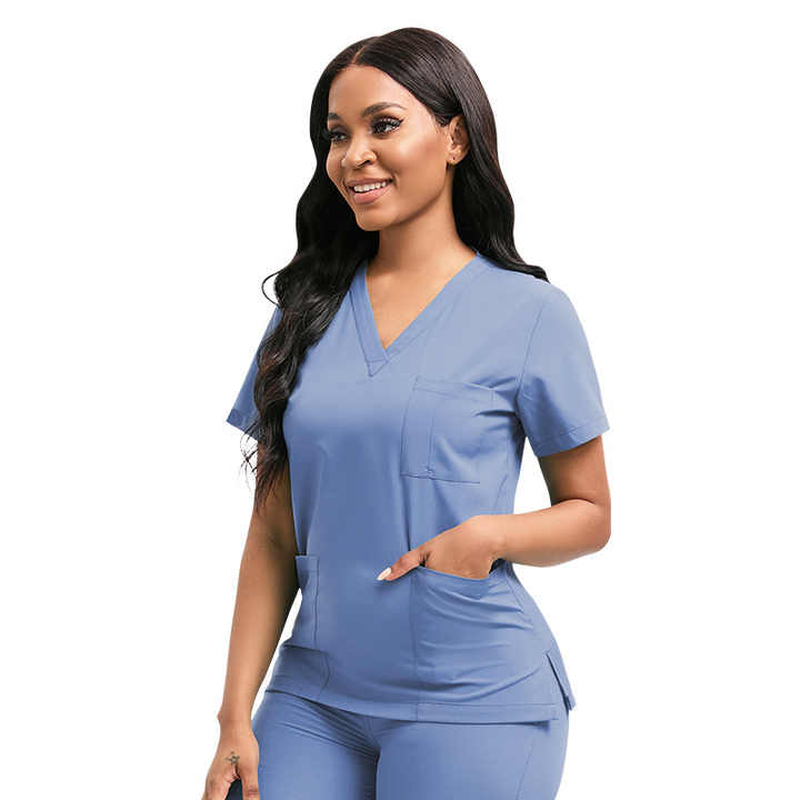 Unisex Nursing Scrubs Joggers Set – Short-Sleeved Hospital Uniform