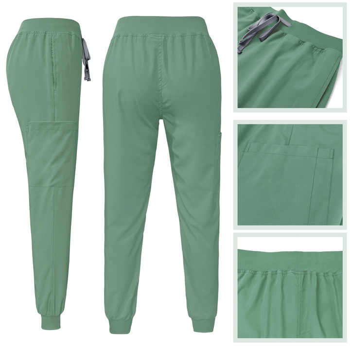 Unisex Nursing Scrubs Joggers Set – Short-Sleeved Hospital Uniform