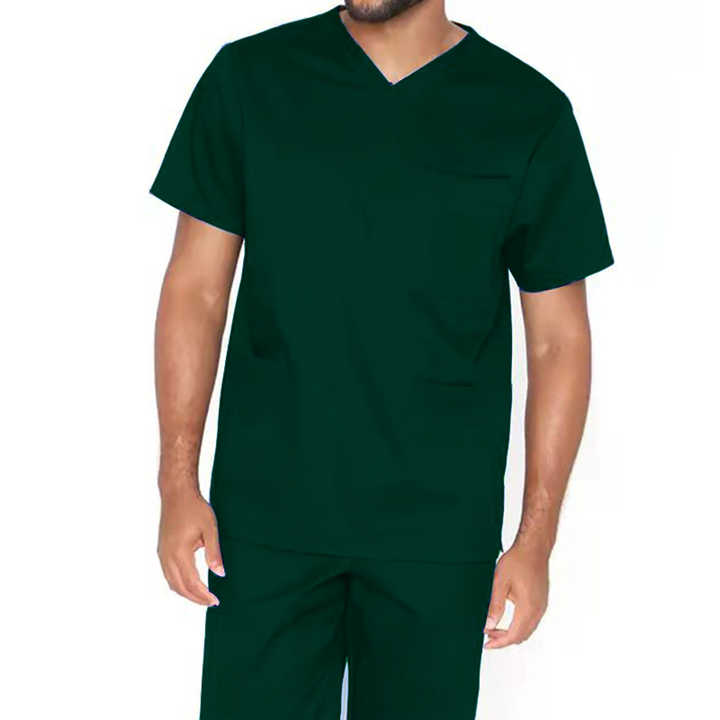 Men’s V-Neck Medical Scrubs Set – Doctor Uniform