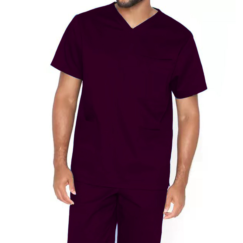 Men’s V-Neck Medical Scrubs Set – Doctor Uniform