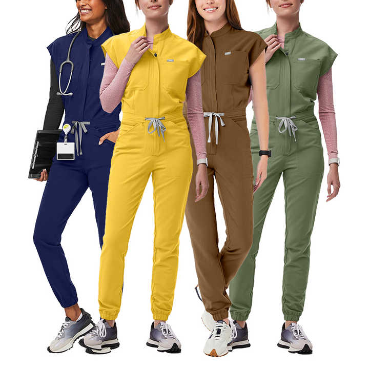 Women’s Stretch Medical Jumpsuit – Soft & Stylish Scrub Set