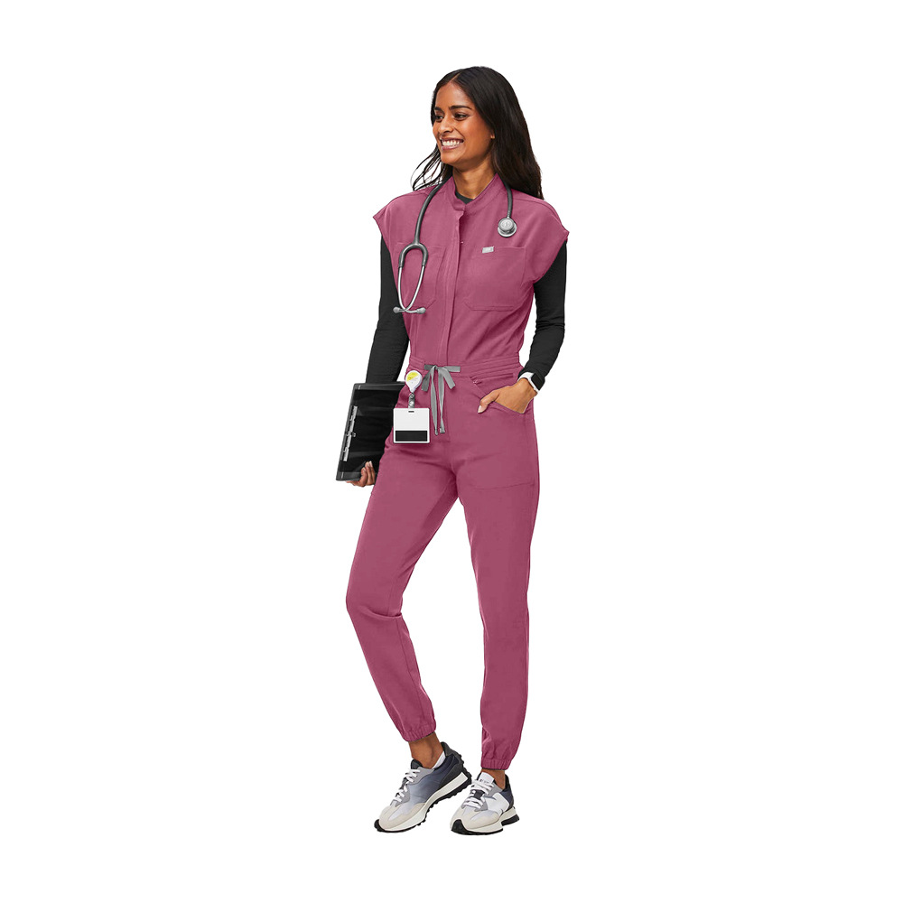 Women’s Stretch Medical Jumpsuit – Soft & Stylish Scrub Set