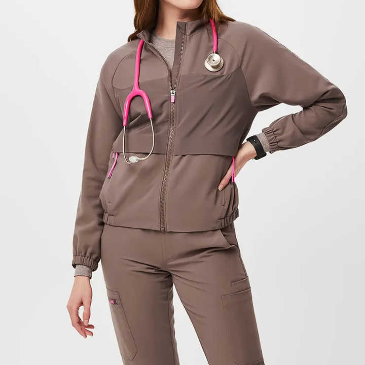 Women’s Nylon Jogger Scrub Set
