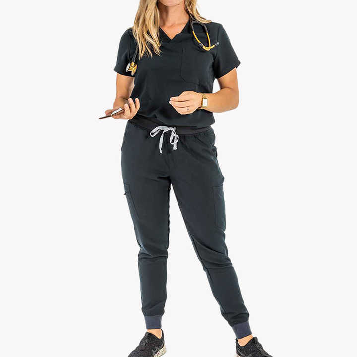 Women’s Ceil Blue Jogger Scrubs Set – Hospital Uniform