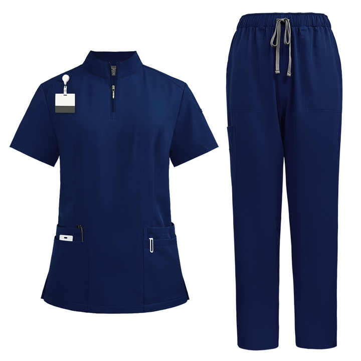 Plus Size Water-Resistant Jogger Scrubs Set – Polyester Spandex