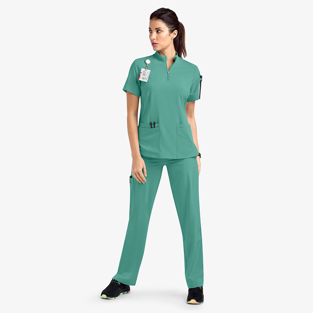 Plus Size Water-Resistant Jogger Scrubs Set – Polyester Spandex